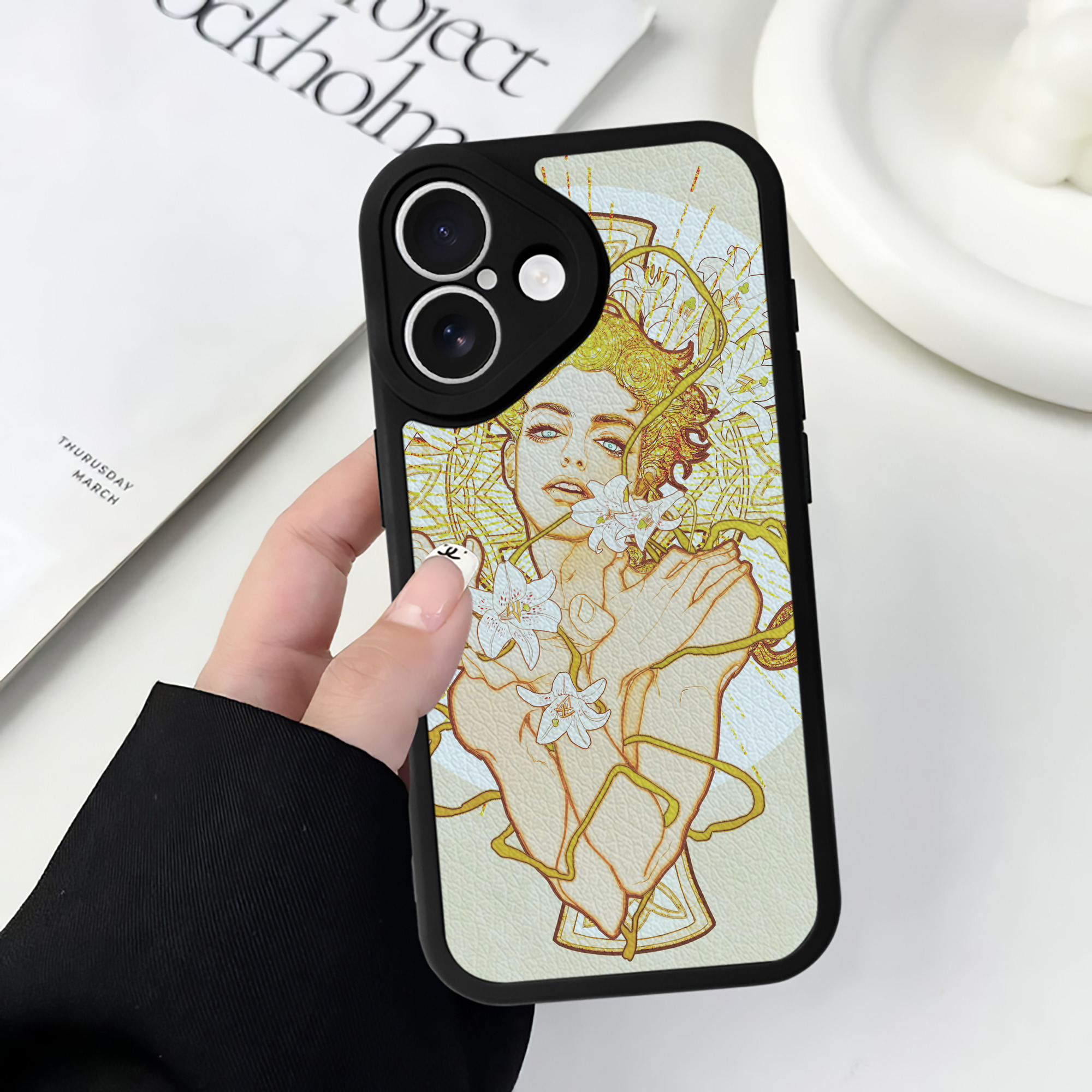 （画像用） ジョジョの奇妙な冒険 JoJo's Bizarre Adventure 【iPhone 16シリーズ対応】シリコンスマホケース（レザー調） 材質：シリコン